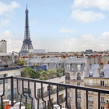 Eiffel Tower View Leilighet Paris Eksteriør bilde