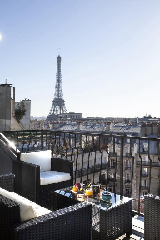 Eiffel Tower View Leilighet Paris Eksteriør bilde
